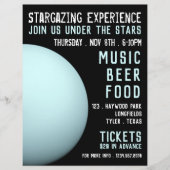 Planet Uranus, Planetarium Eventwerbung Flyer (Vorne)