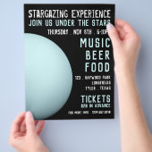 Planet Uranus, Planetarium Eventwerbung Flyer (Hand)