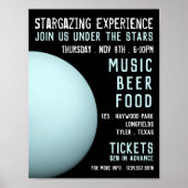 Planet Uranus, Planetarium Eventwerbung Poster (Vorne)