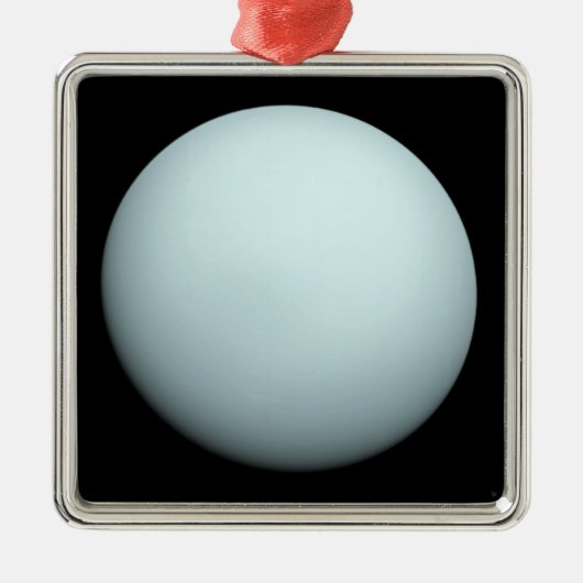 Planet Uranus Silbernes Ornament (Vorne)