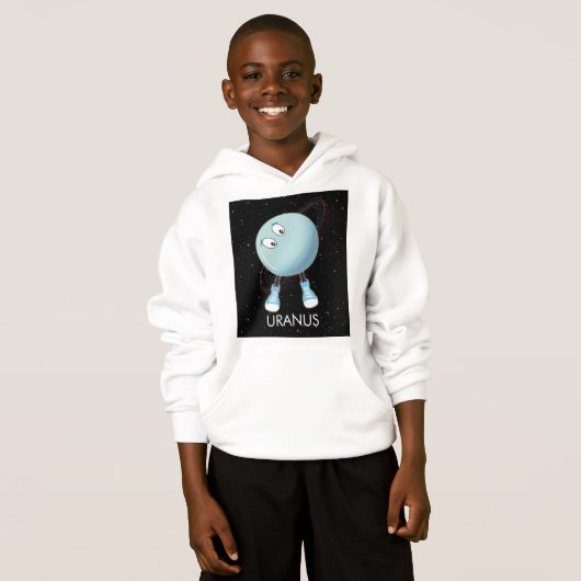 Planet Uranus & Sterne Hoodie (Vorne ganz)