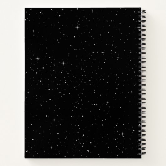 Planet Uranus & Sterne Notizblock (Rückseite)