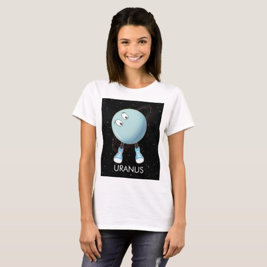 Planet Uranus & Sterne T-Shirt (Vorne ganz)
