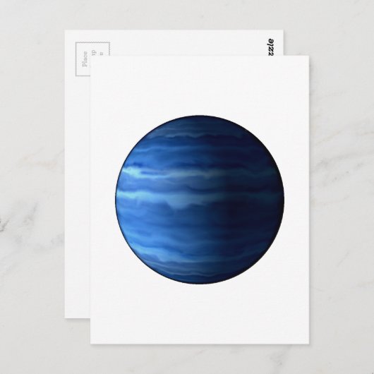 PLANET URANUS v2 (Sonnensystem) ~~ Postkarte (Vorne/Hinten)