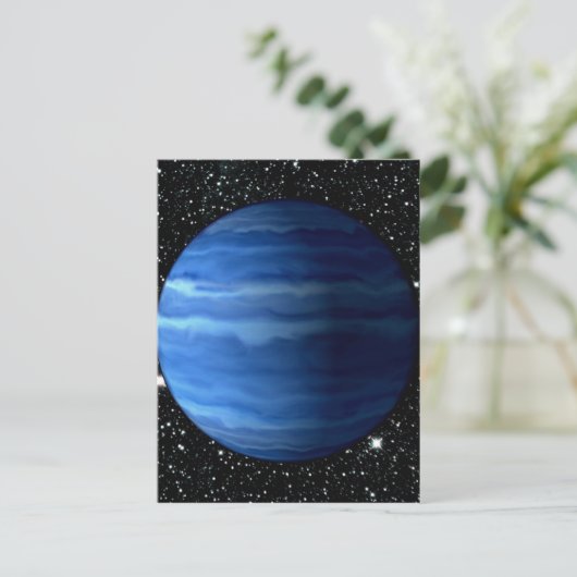 PLANET URANUS v.2 star background (Sonnensystem) ~ Postkarte (Stehend Vorderseite)