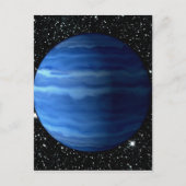 PLANET URANUS v.2 star background (Sonnensystem) ~ Postkarte (Vorderseite)