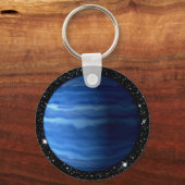 PLANET URANUS v.2 star background (Sonnensystem) ~ Schlüsselanhänger (Vorderseite)