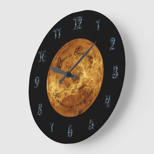 Planet Venus Astronomy Taurus Große Wanduhr (Winkel)