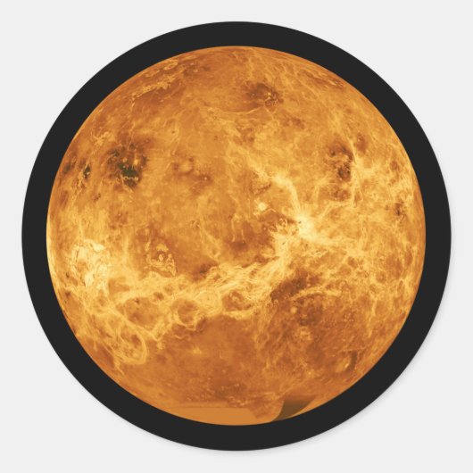 Planet Venus aus dem Weltraum Runder Aufkleber (Vorderseite)