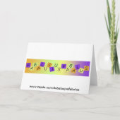 Planet Venus Birthday Card Karte (Rückseite)