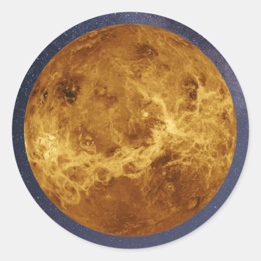 Planet Venus Classic Round Sticker (Vorderseite)