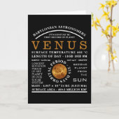Planet Venus Detaillierte Astronomie Karte (Gelbe Blume)