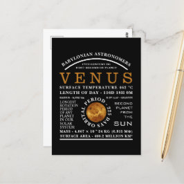 Planet Venus Detaillierte Astronomie Postkarte