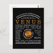 Planet Venus Detaillierte Astronomie Postkarte (Vorne/Hinten)