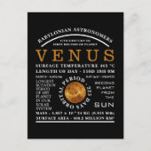 Planet Venus Detaillierte Astronomie Postkarte (Vorderseite)