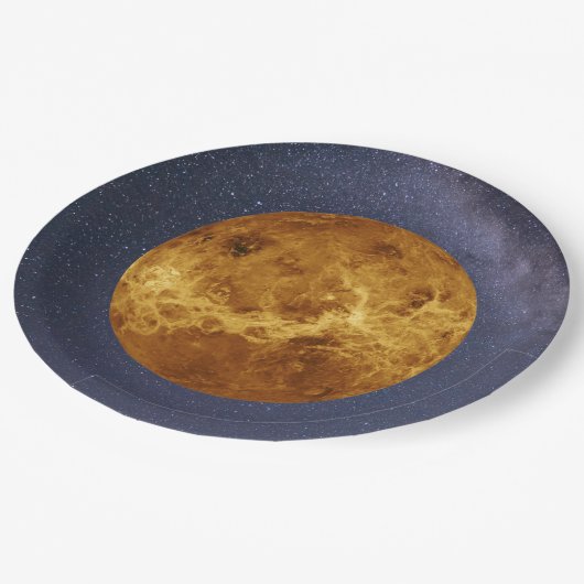 Planet Venus Pappteller (Schrägansicht)