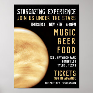 Planet Venus, Planetarium Eventwerbung Poster
