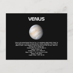Planet Venus Postcard Postkarte