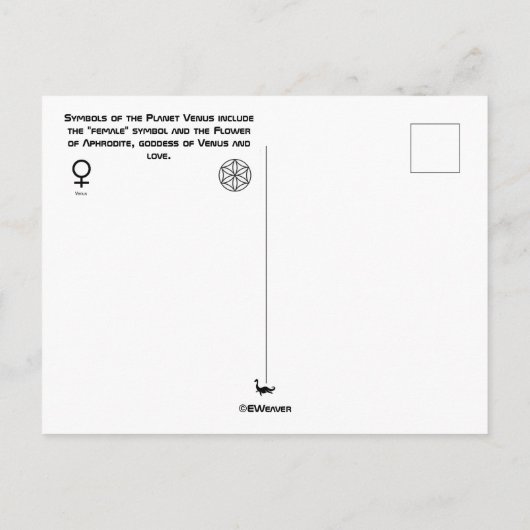 Planet Venus Postcard Postkarte (Rückseite)