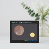 Planet VENUS Postkarte (Stehend Vorderseite)