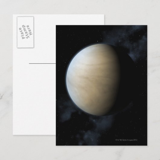 Planet Venus Postkarte (Vorne/Hinten)