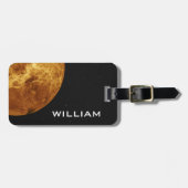 Planet Venus Sonnensystem Schwarzer Raum mit Stern Gepäckanhänger (Vorderseite horizontal)