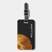 Planet Venus Sonnensystem Schwarzer Raum mit Stern Gepäckanhänger (Vorderseite vertikal)