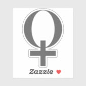 Planet Venus Symbol (grau) Aufkleber (Blatt)