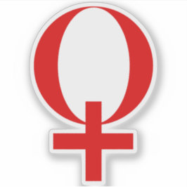 Planet-Venus-Symbol (rot) Aufkleber