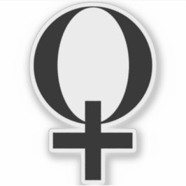 Planet-Venus-Symbol (schwarz) Aufkleber