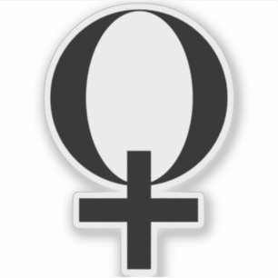 Planet-Venus-Symbol (schwarz) Aufkleber