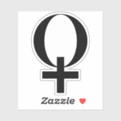 Planet-Venus-Symbol (schwarz) Aufkleber (Blatt)