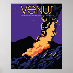 Planet Venus Weltraum Kunst Zweifarben-Kaffeetasse Poster