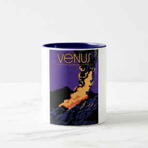Planet Venus Weltraumkunst Zweifarbige Tasse