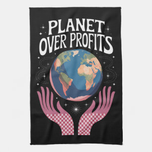 Planet vor Profit Die Erderwärmung ist real Geschirrtuch