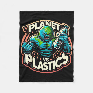Planet Vs Plastics Earth Day Fleecedecke