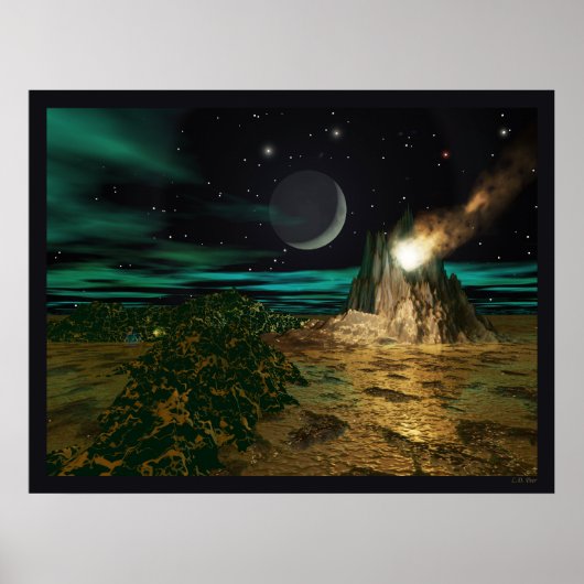 Planet-Vulkanwelt Poster (Vorne)