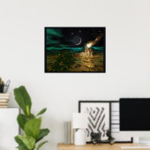Planet-Vulkanwelt Poster (Heimbüro)