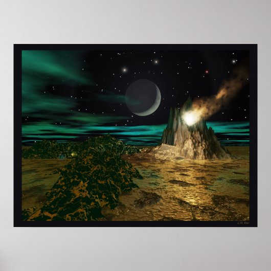 Planet-Vulkanwelt Poster (Vorne)