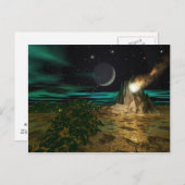 Planet-Vulkanwelt Postkarte (Vorne/Hinten)