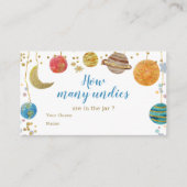 Planet WeltraumBaby-Dusche wie viele Unds Begleitkarte (Vorderseite)