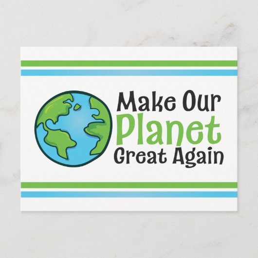Planet wieder groß Klimawandel Postkarte (Vorderseite)