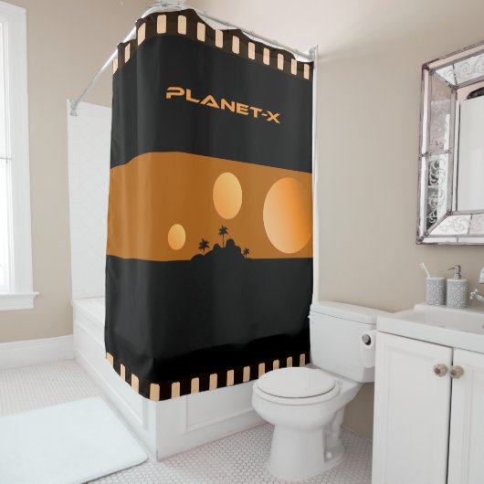 Planet X Duschvorhang (Beispiel)
