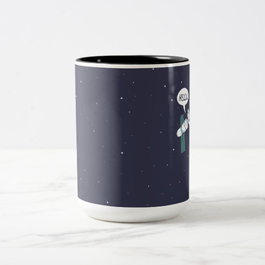 Planet Zweifarbige Tasse (Mittel)