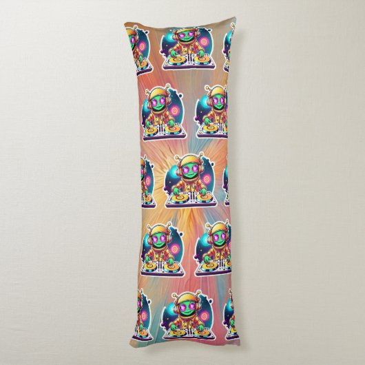 ‚Planetaler Party Puls‘ Seitenschläferkissen (Rückseite (Vertikal))