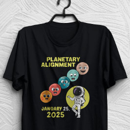 Planetäre Anpassung Januar 2025 Sonnensystem T-Shirt