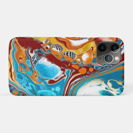 Planetäre Bliss Fluid Digital Art Case-Mate iPhone Hülle (Rückseite (Horizontal))