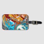 Planetäre Bliss Fluid Digital Art Gepäckanhänger (Vorderseite (Horizontal))