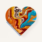 Planetäre Bliss Fluid Digital Art Notizblock (Vorderseite)