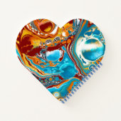 Planetäre Bliss Fluid Digital Art Notizblock (Rückseite)